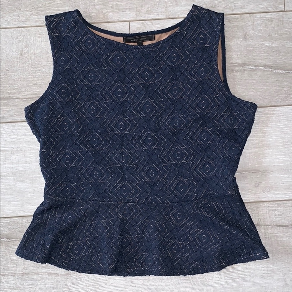 BCBG peplum top L